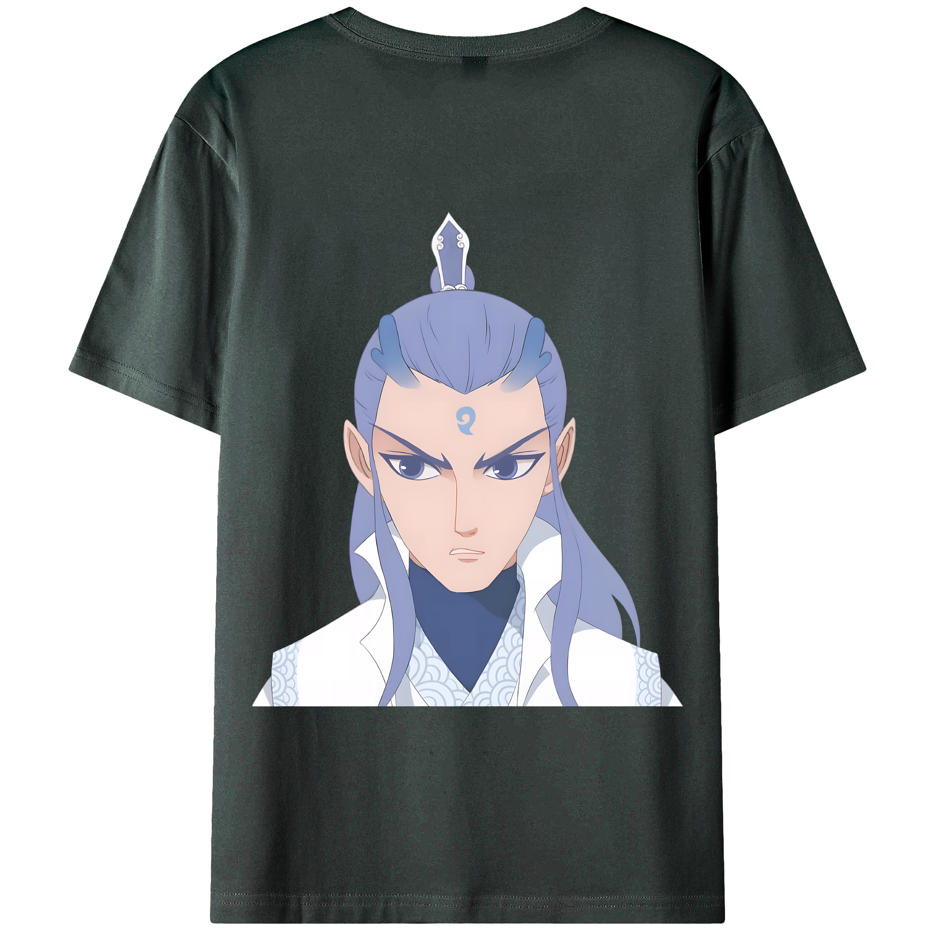 （画像用） Ne Zha 2 ナタ 魔童の大暴れ 綿100％ メンズ半袖Tシャツ（バックプリント） 通気性